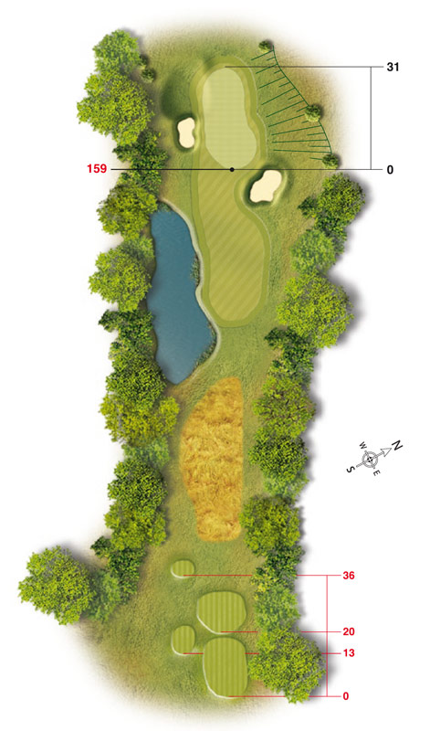 Golf-Land-Club Köln, Platzbeschreibung Loch 3