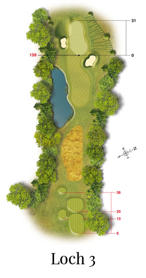 Golf-Land-Club Köln, Platzbeschreibung Loch 3